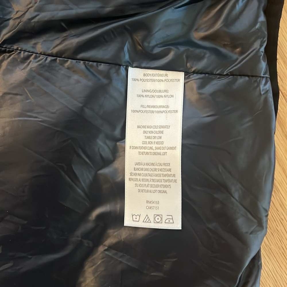 NWT Marc New York ombré two tone puffer vest hood small new black - Picture 14 of 14